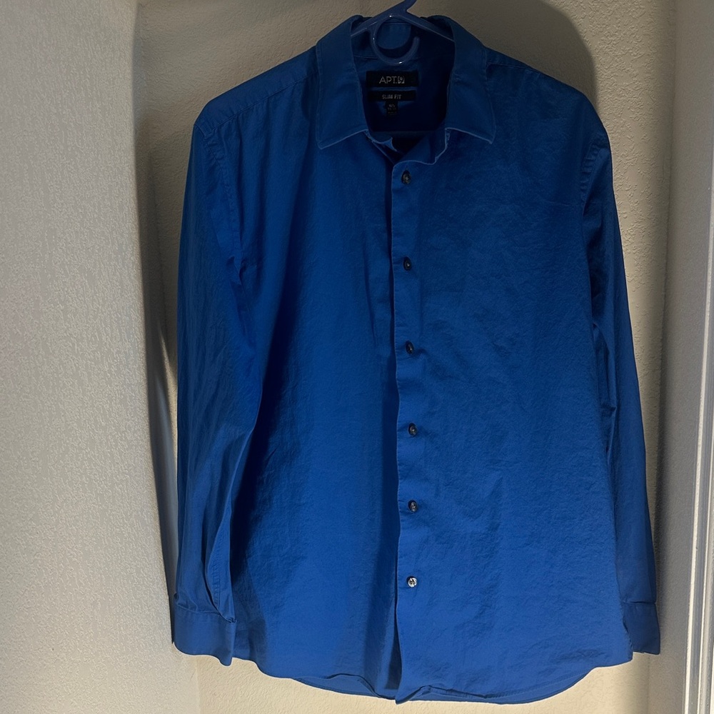 Apt. 9 Men's Vibrant Blue Button-Down Shirt